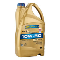 Շարժիչի յուղ RAVENOL HVE 10W-50 բարձր վազք ունեցող մեքենաների համար